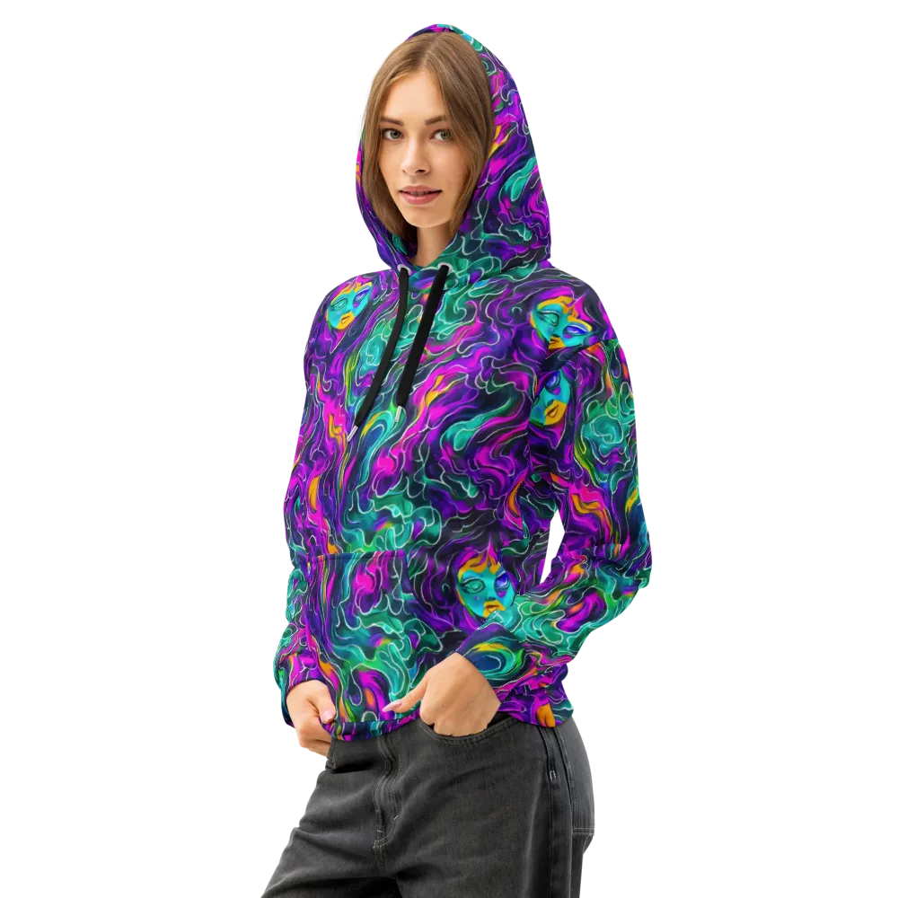 Vortex Dream on Cotton Hoodie — Left Front