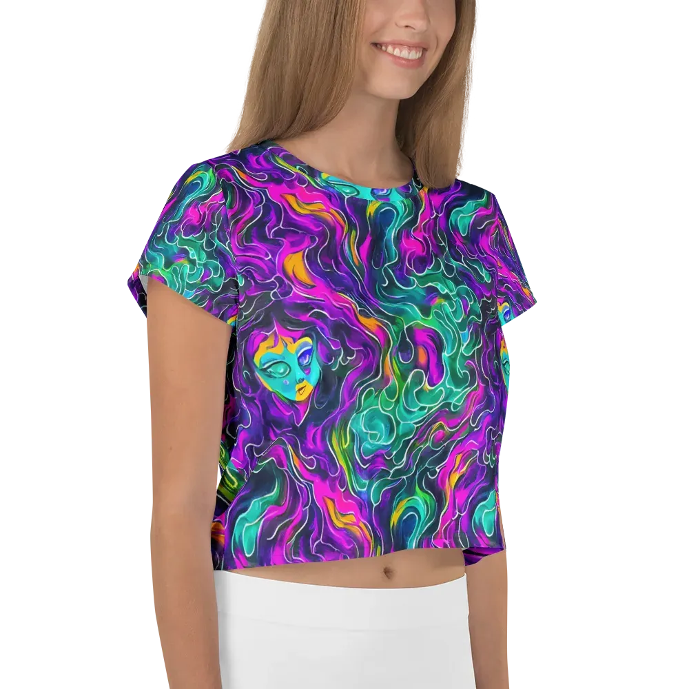 Vortex Dream on Crop Tee — Right