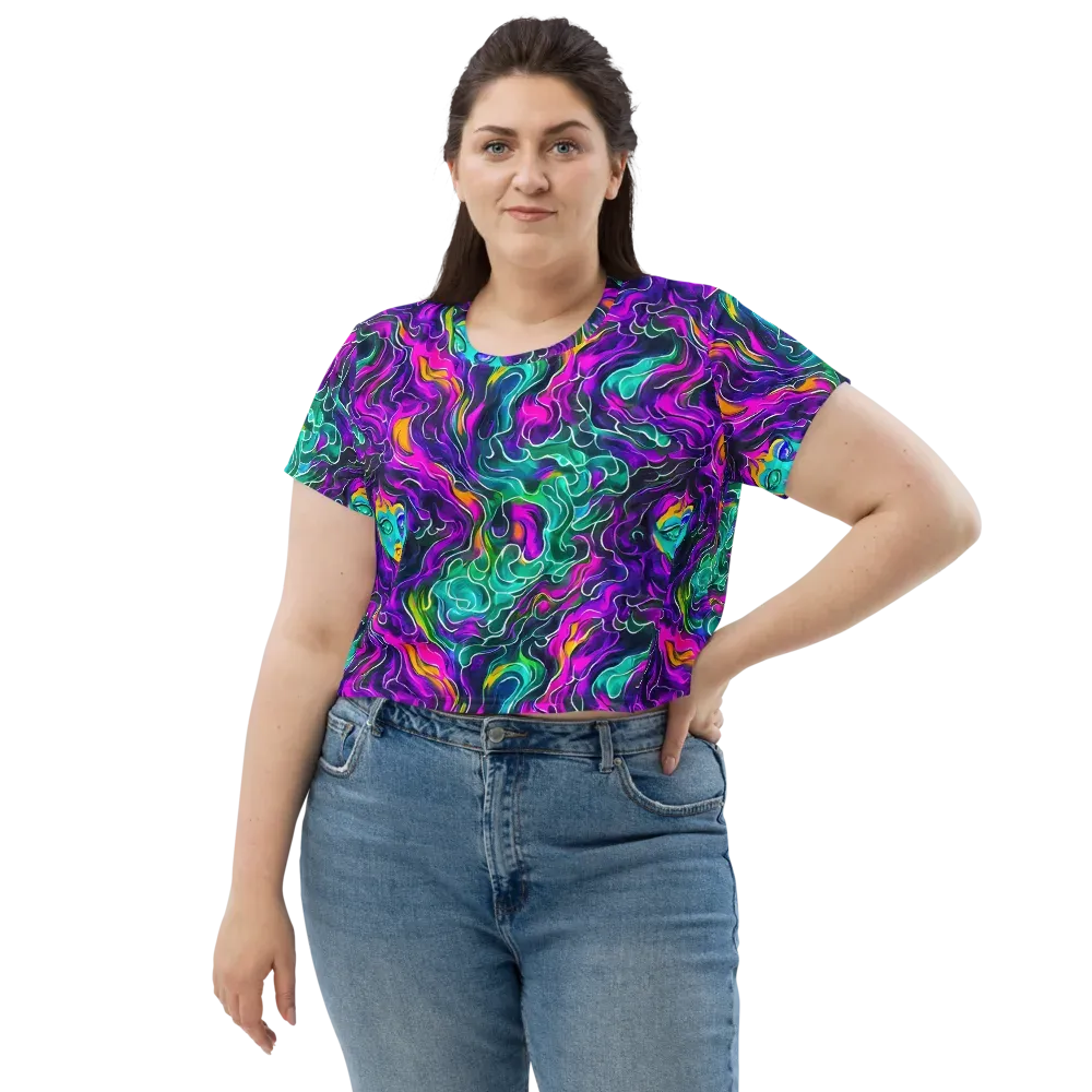 Vortex Dream on Crop Tee — Front