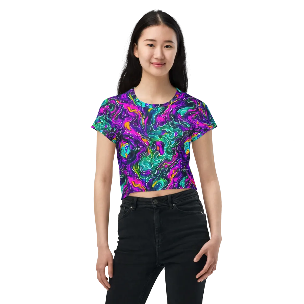 Vortex Dream on Crop Tee — Front