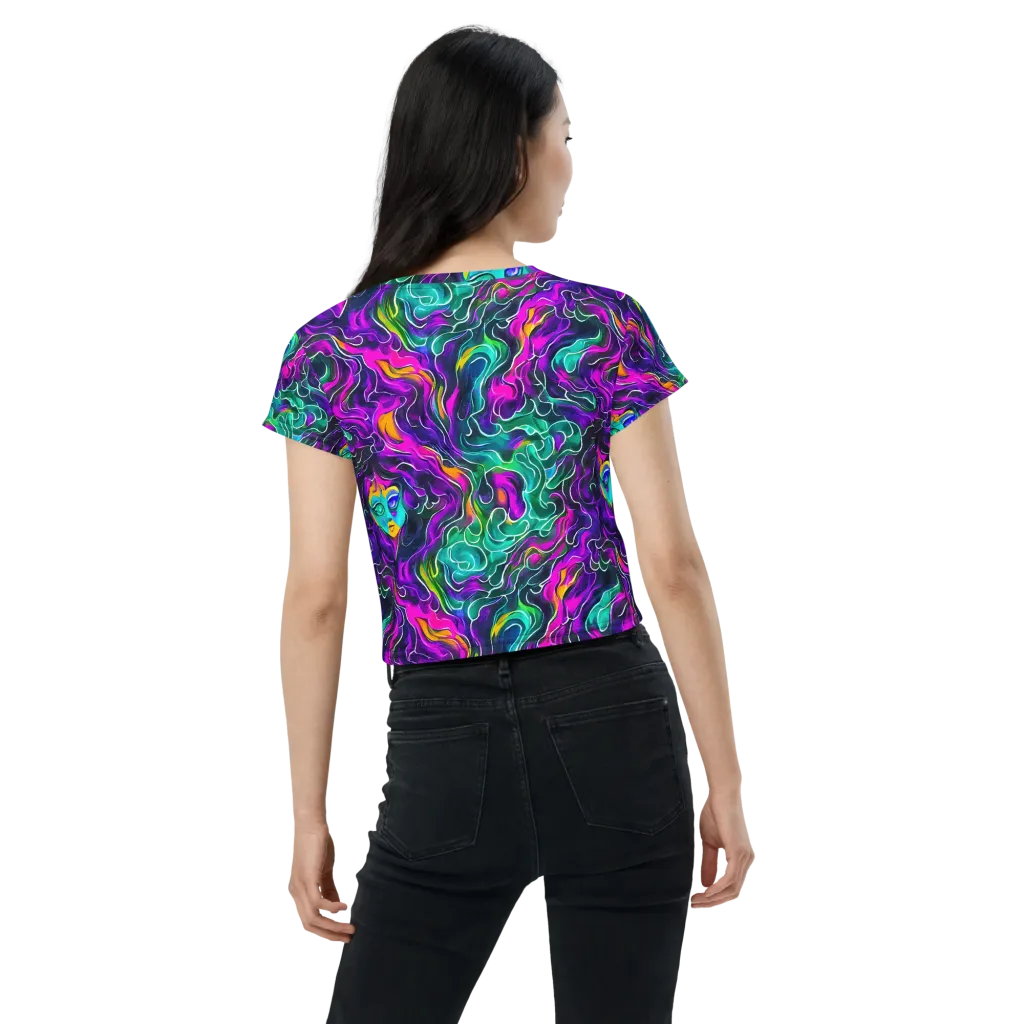 Vortex Dream on Crop Tee — Back