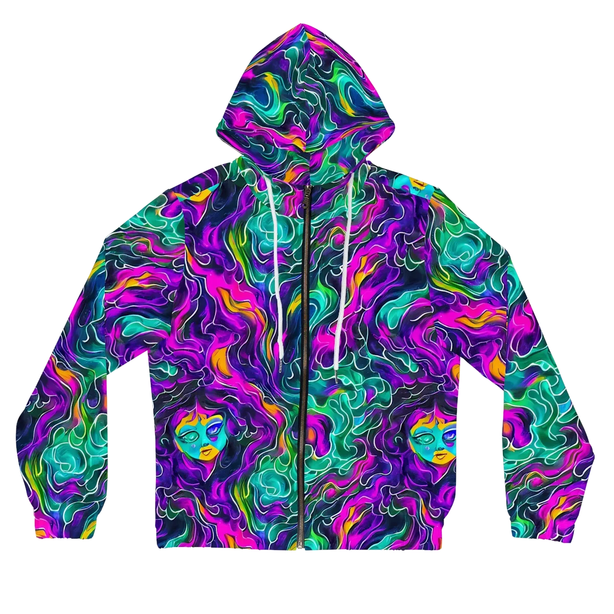 Vortex Dream on Women's Full-Zip Hoodie — Front