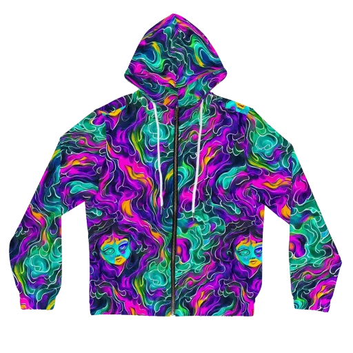 Vortex Dream on a Women's Full-Zip Hoodie
