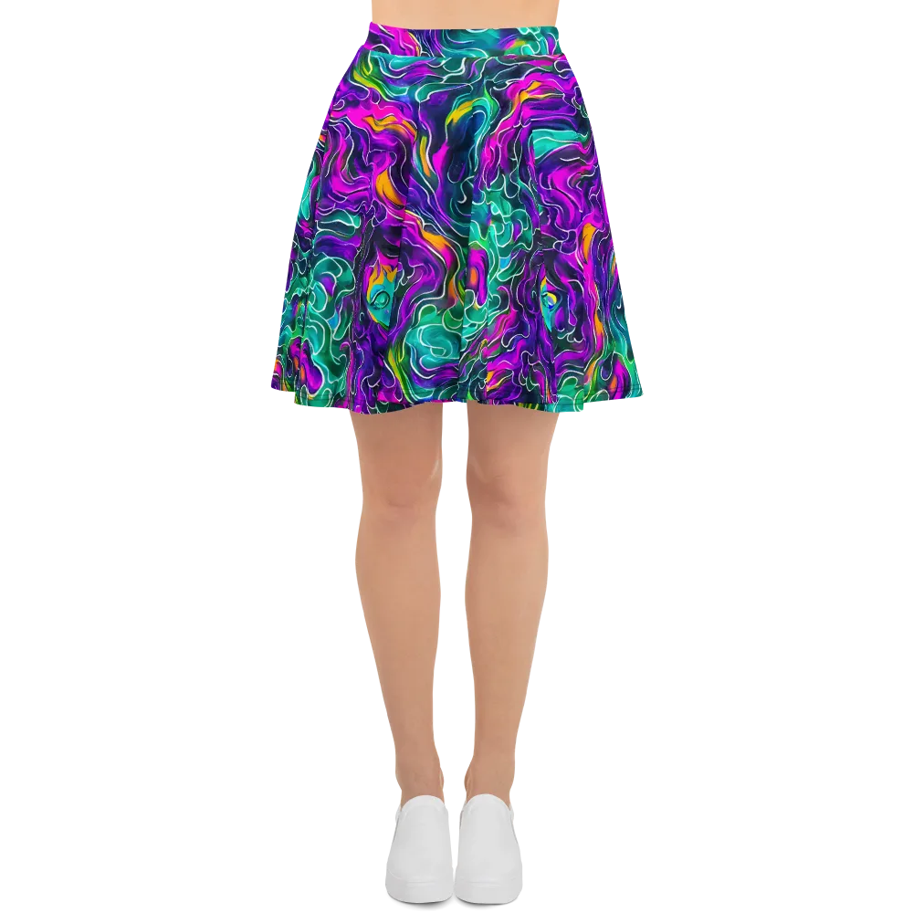 Vortex Dream on Skater Skirt — Front