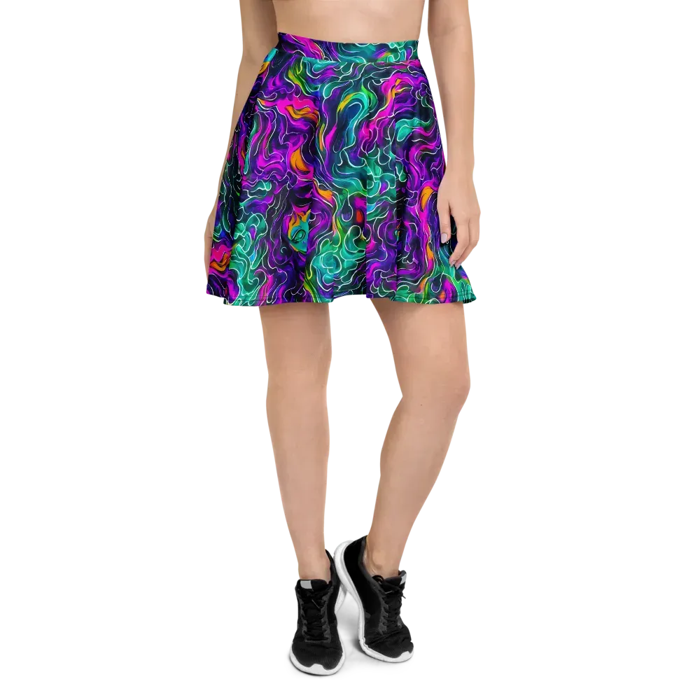 Vortex Dream on Skater Skirt — Front