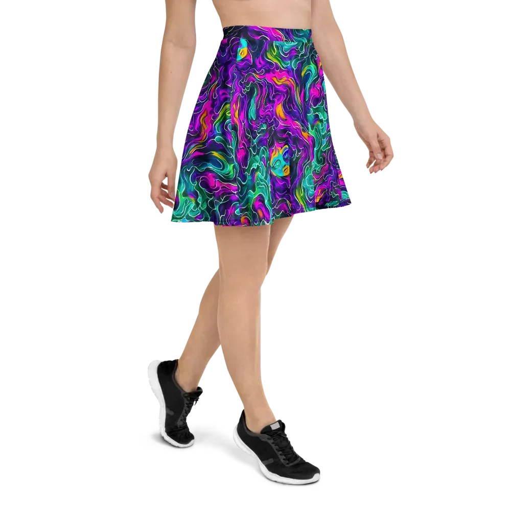 Vortex Dream on Skater Skirt — Right