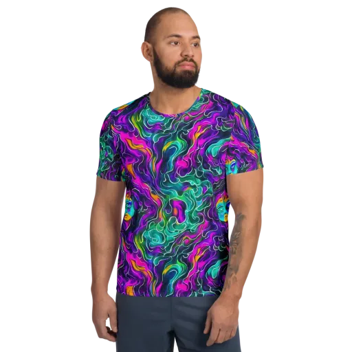 Vortex Dream on a Men's Athletic T-Shirt