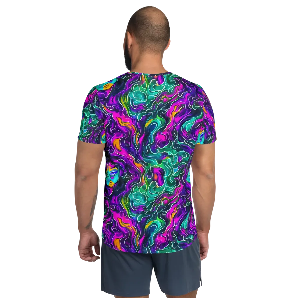 Vortex Dream on Men's Athletic T-Shirt — Back
