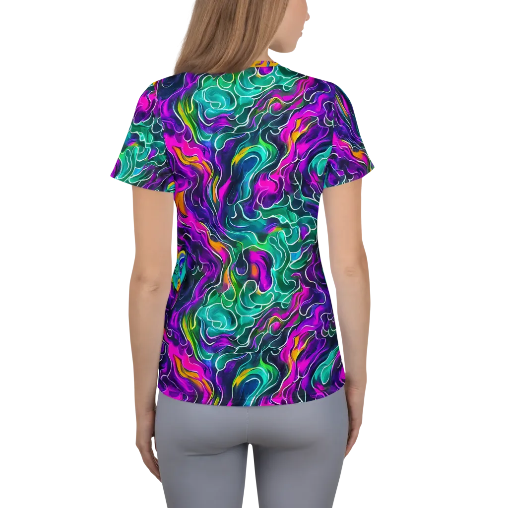 Vortex Dream on Women's Athletic T-Shirt — Back