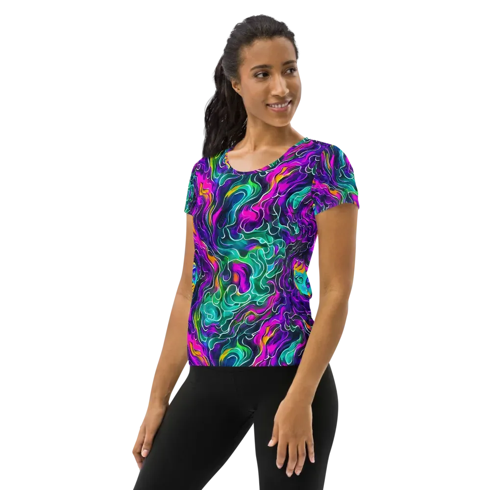 Vortex Dream on Women's Athletic T-Shirt — Left