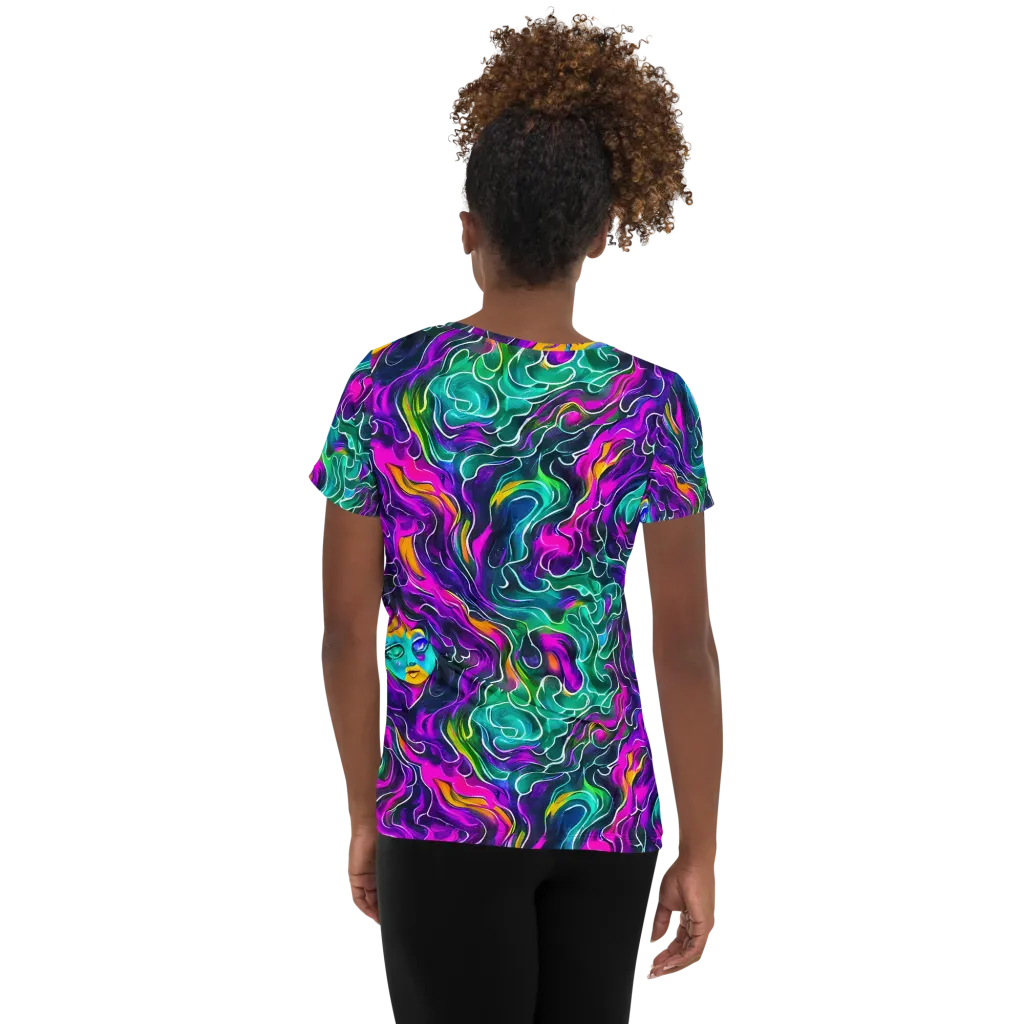 Vortex Dream on Women's Athletic T-Shirt — Back
