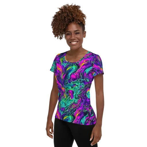 Vortex Dream on a Women's Athletic T-Shirt