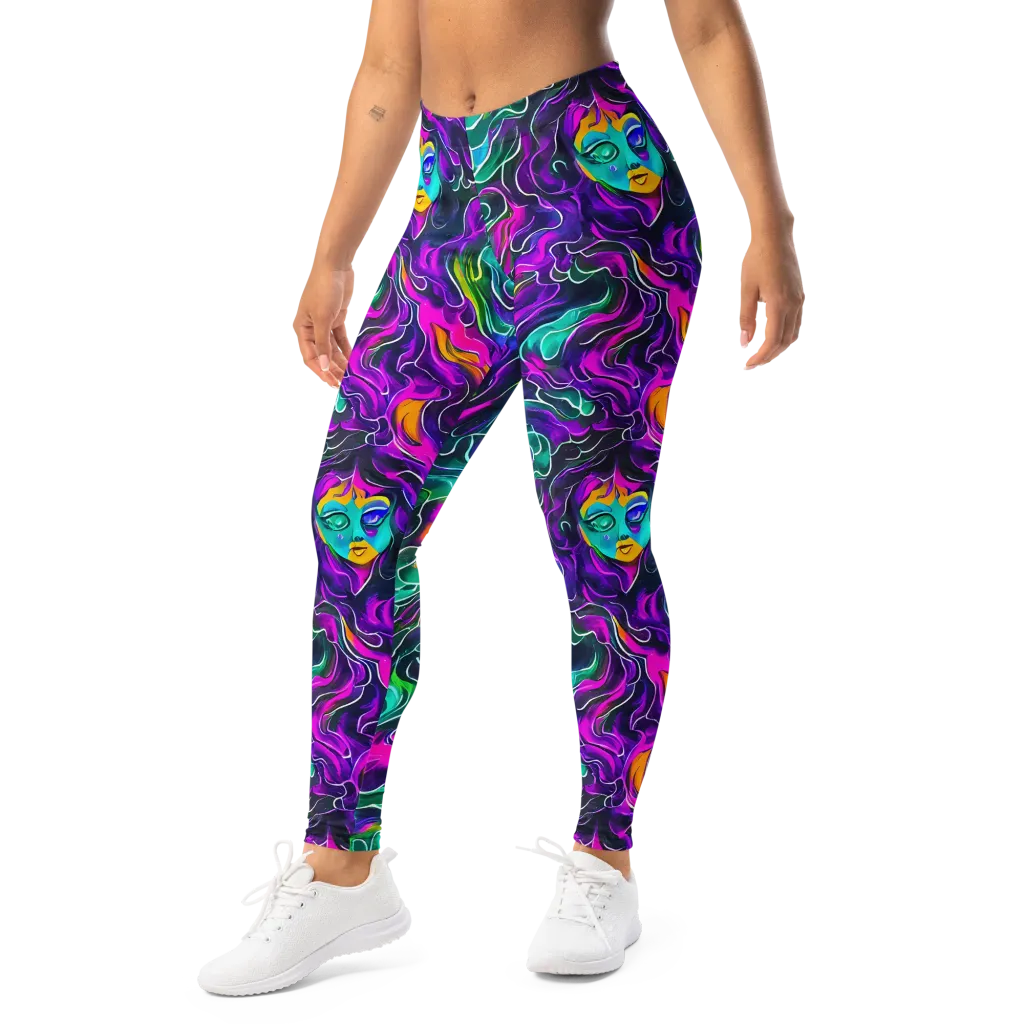 Vortex Dream on Leggings — Left Front