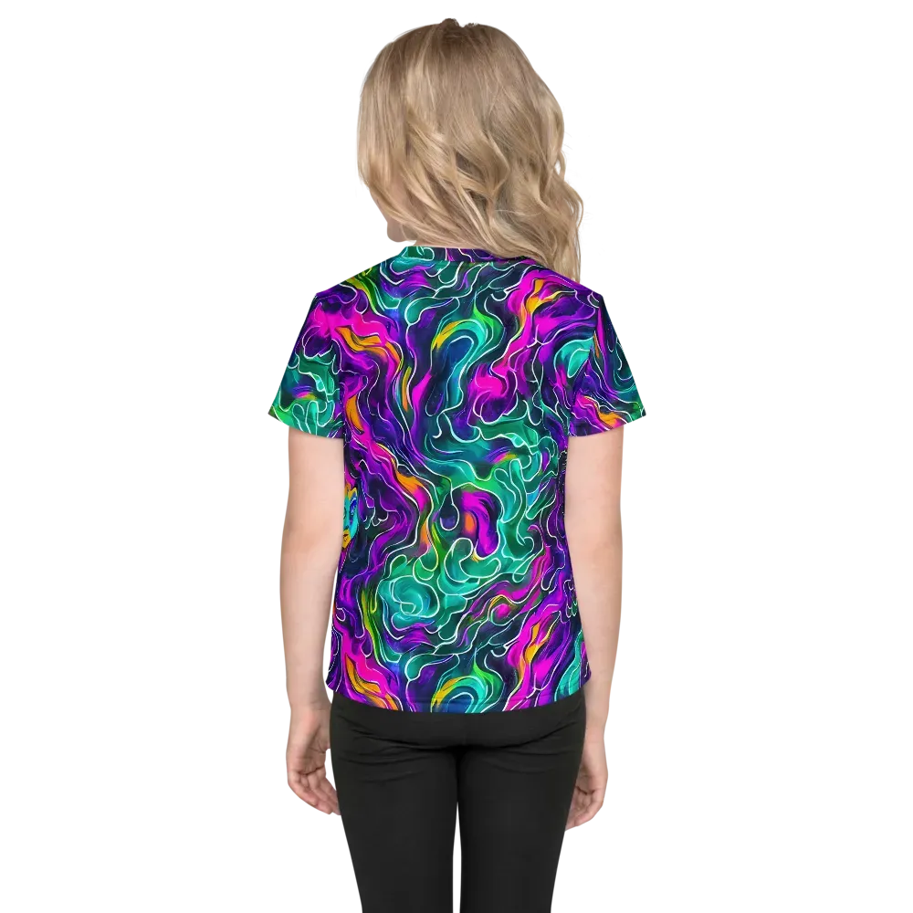 Vortex Dream on Kids Crew Neck T-Shirt — Back