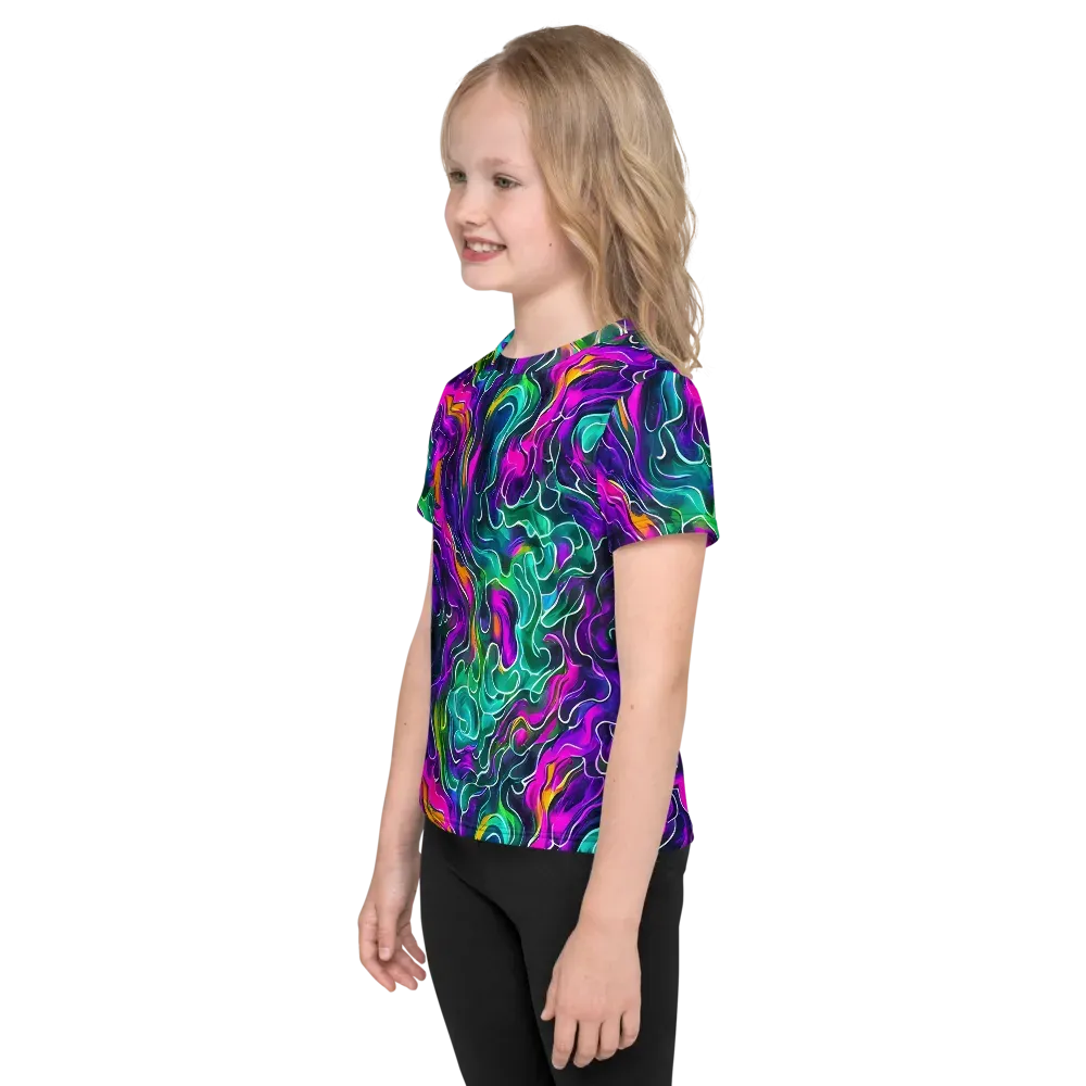 Vortex Dream on Kids Crew Neck T-Shirt — Left