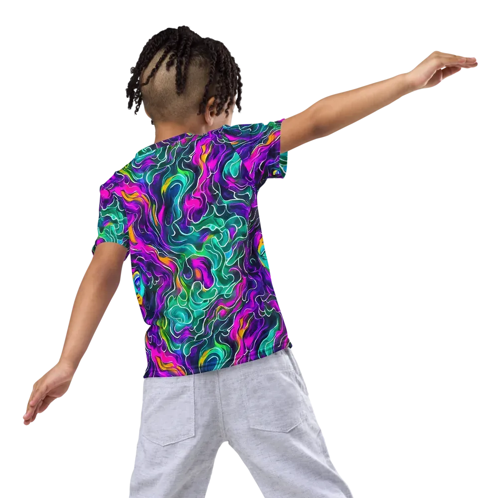 Vortex Dream on Kids Crew Neck T-Shirt — Back