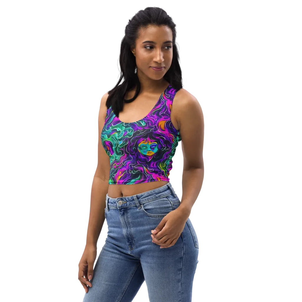 Vortex Dream on Crop Top — Left Front