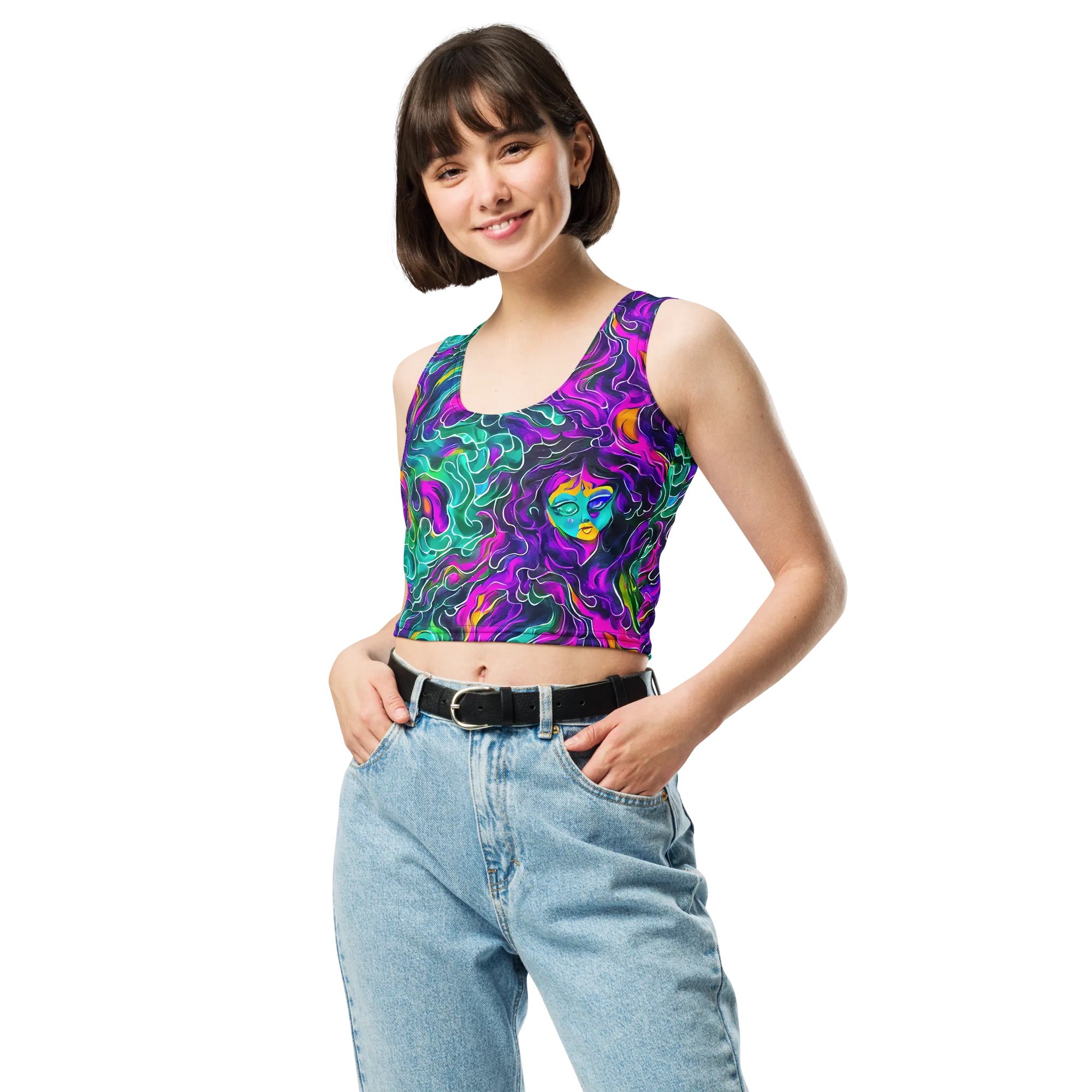 Vortex Dream on Crop Top — Front