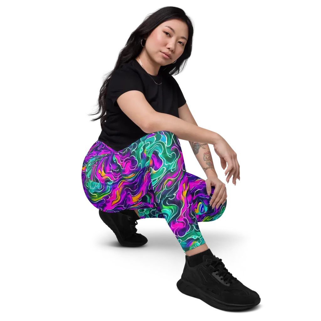 Vortex Dream on Leggings with Pockets — Right Front