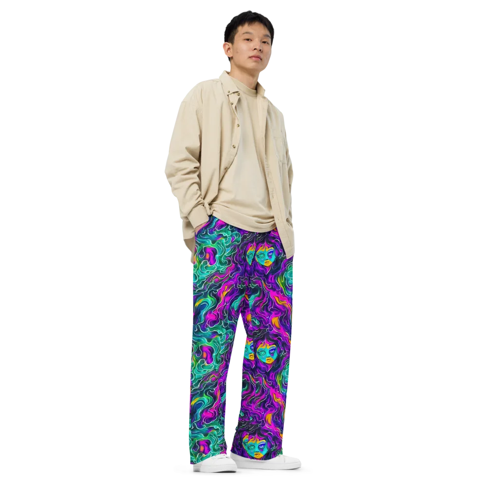 Vortex Dream on Wide-Leg Pants — Right Front