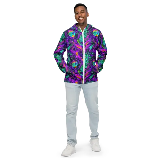 Vortex Dream on a Men's Windbreaker