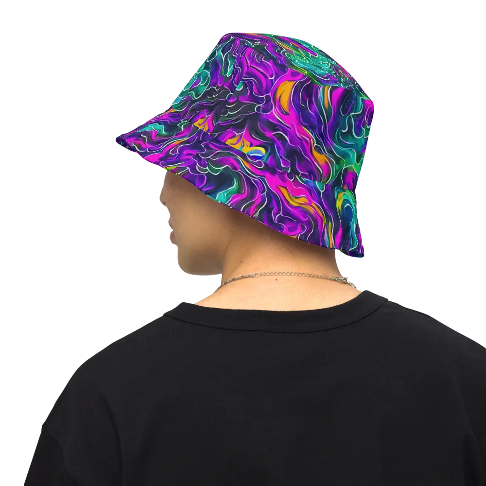 Vortex Dream on Reversible Bucket Hat — Back Inside