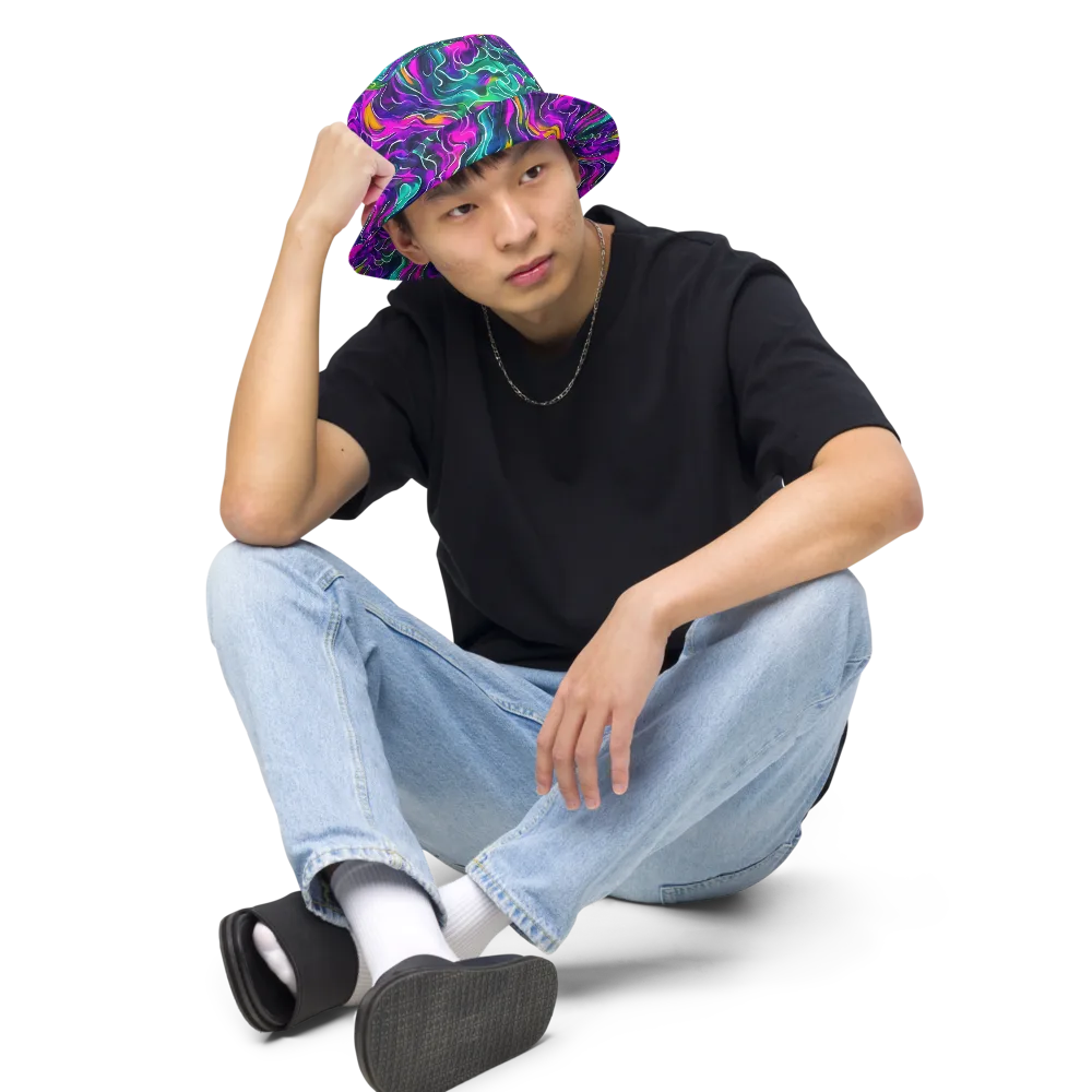 Vortex Dream on Reversible Bucket Hat — Front 2 Inside
