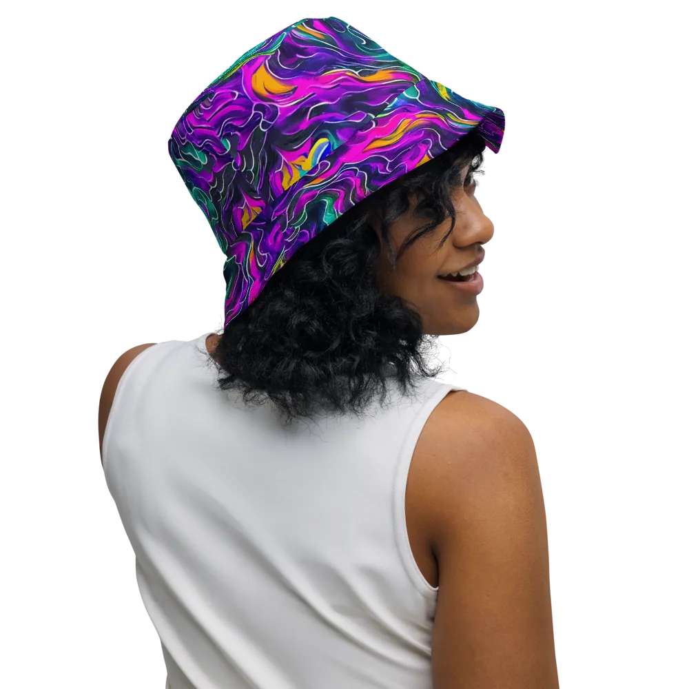 Vortex Dream on Reversible Bucket Hat — Right Outside