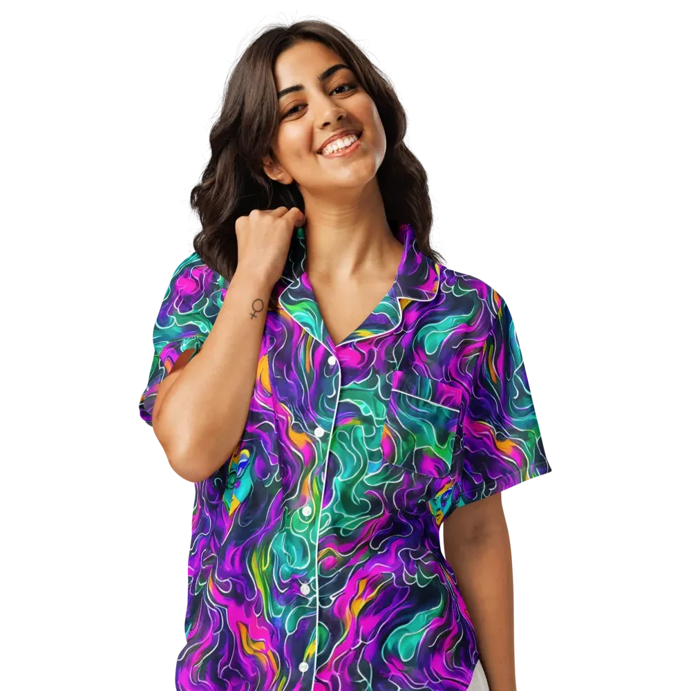 Vortex Dream on Women's Short Sleeve Pajama Top — Front