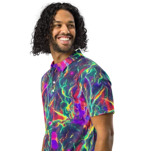 Twin Pines on a Men's Slim Fit Polo Shirt