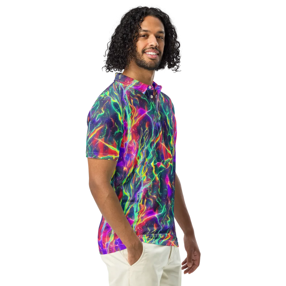 Twin Pines on Men's Slim Fit Polo Shirt — Right Front