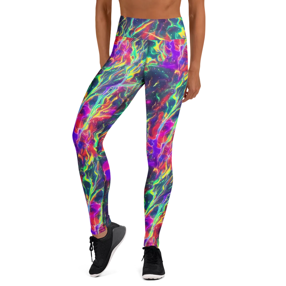 Twin Pines on Yoga Leggings — Front