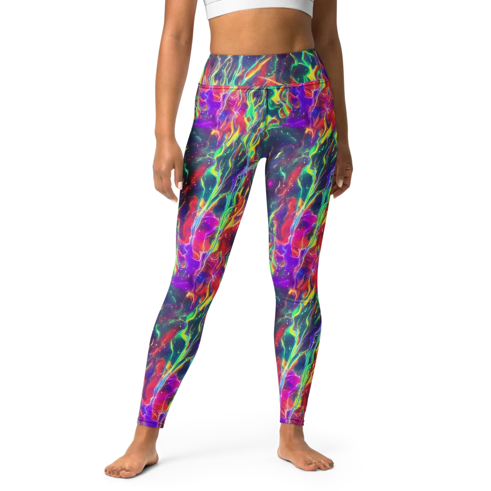 Twin Pines on Yoga Leggings — Front