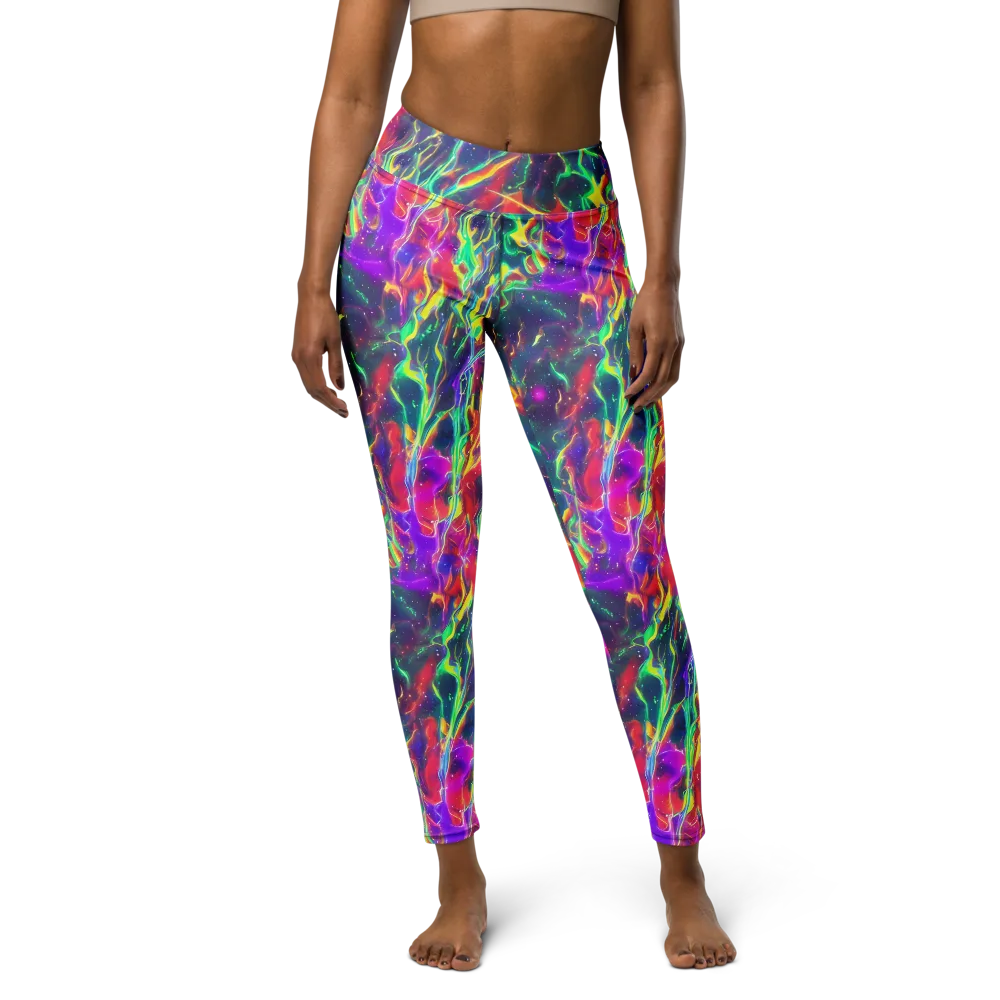 Twin Pines on Yoga Leggings — Front