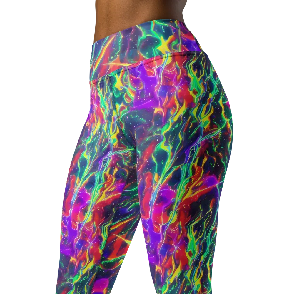 Twin Pines on Yoga Leggings — Left Front