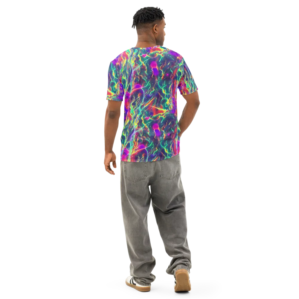 Twin Pines on Men's Cotton Crew Neck T-Shirt — Back