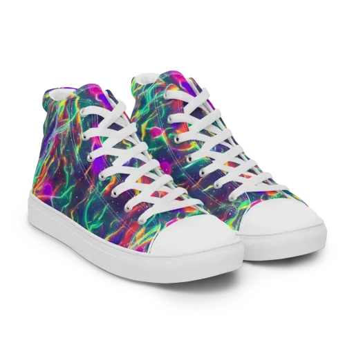 Twin Pines on a Men's High Top Canvas Shoes