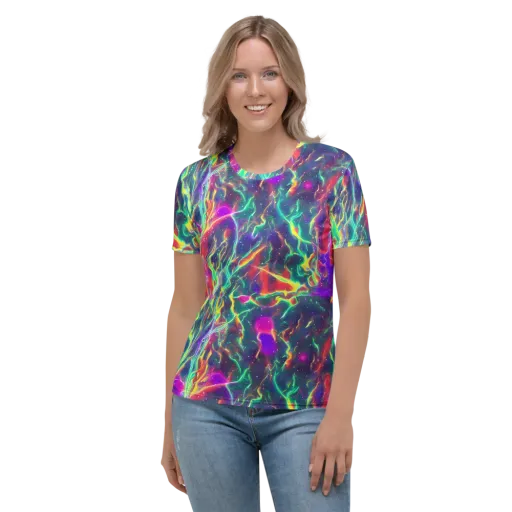 Twin Pines on a Women's Crew Neck T-Shirt