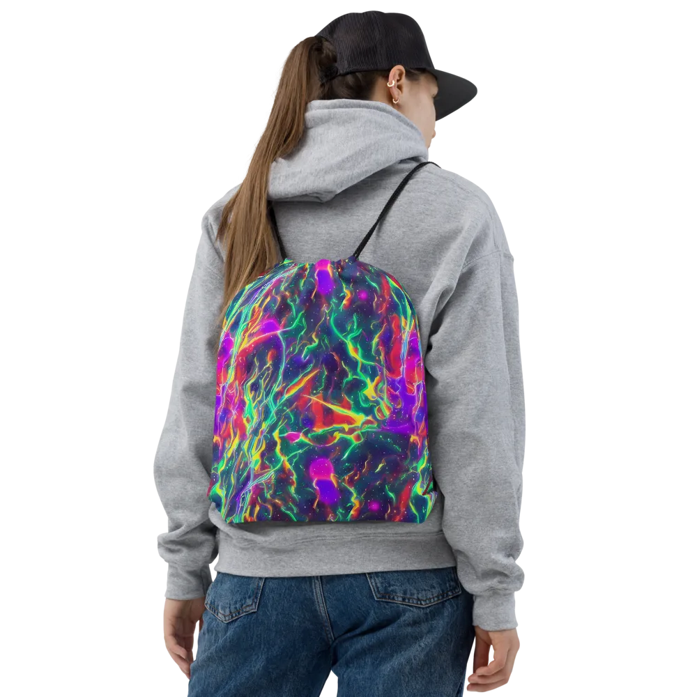 Twin Pines on Drawstring Bag — Front