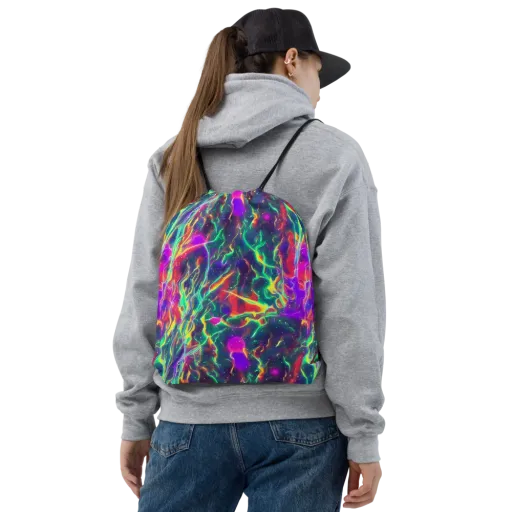 Twin Pines on a Drawstring Bag