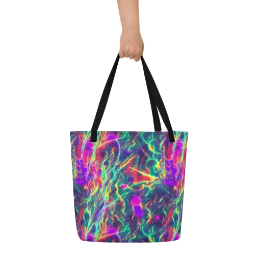 Twin Pines on a Large Tote Bag W/ Pocket