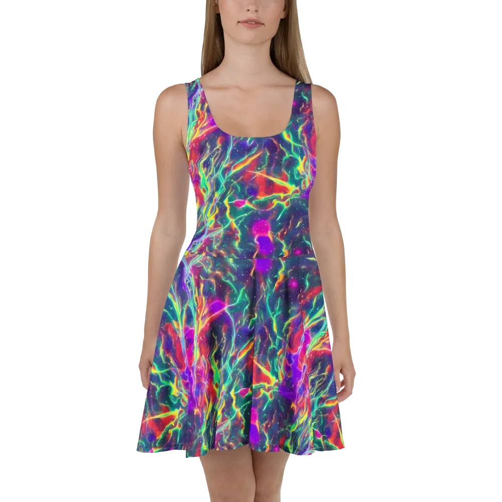 Twin Pines on Skater Dress — Front