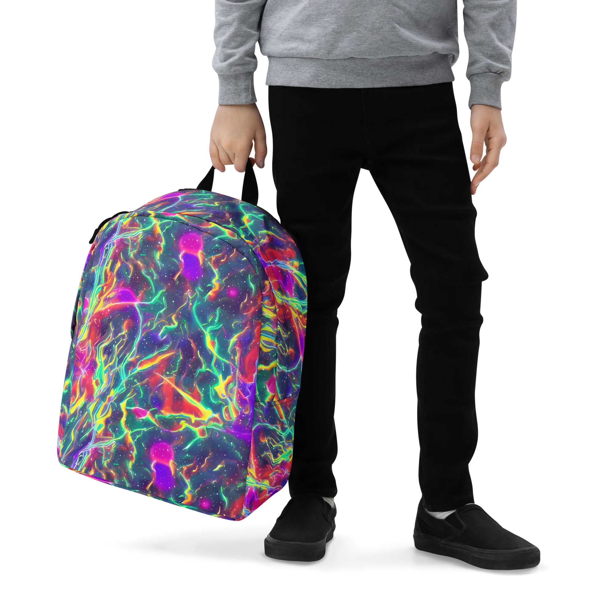 Twin Pines on Minimalist Backpack — Zoomed-in