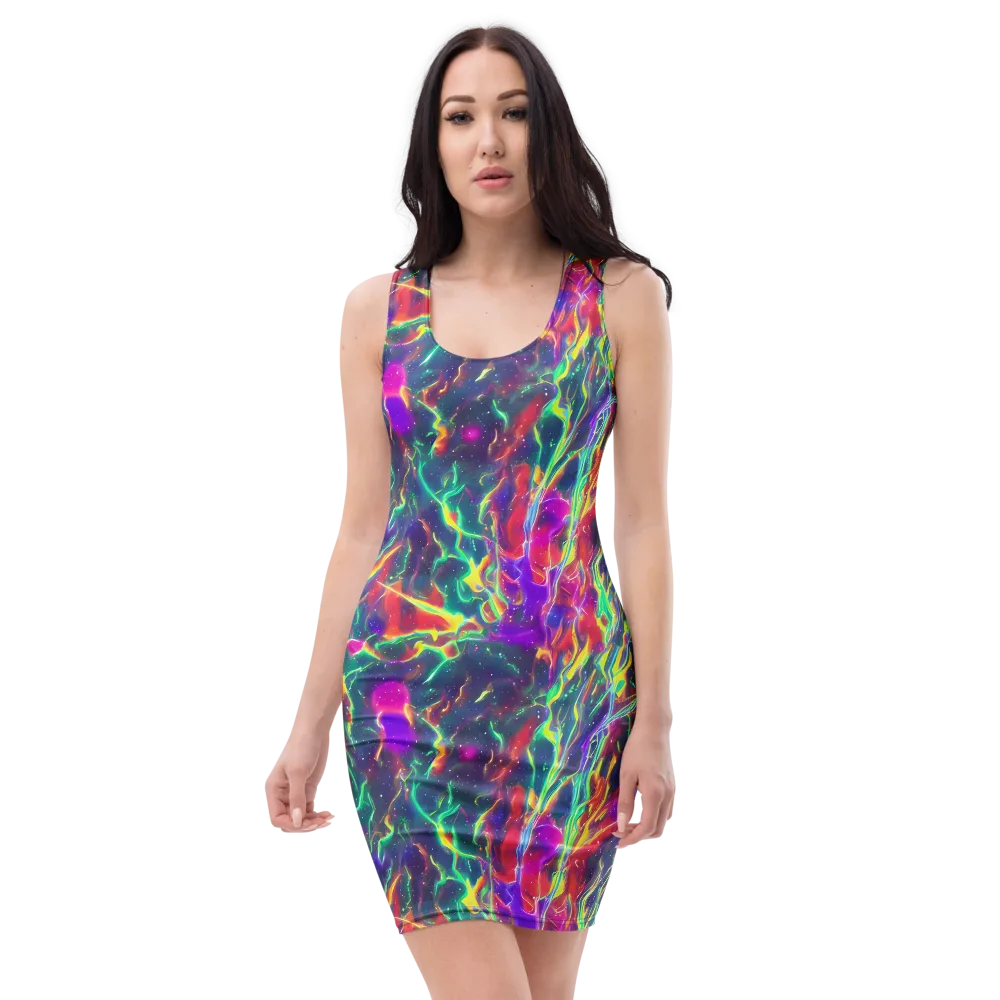 Twin Pines on Bodycon Dress — Front