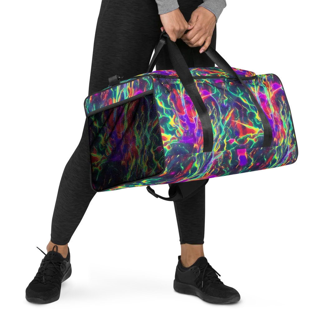 Twin Pines on Duffle Bag — Right Front