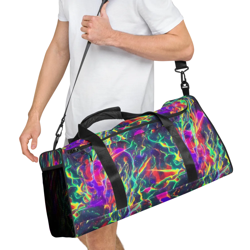 Twin Pines on Duffle Bag — Right Front