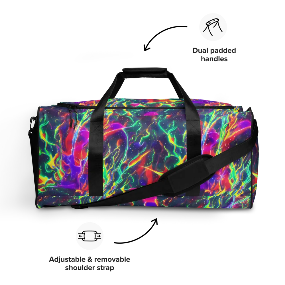 Twin Pines on Duffle Bag — Front