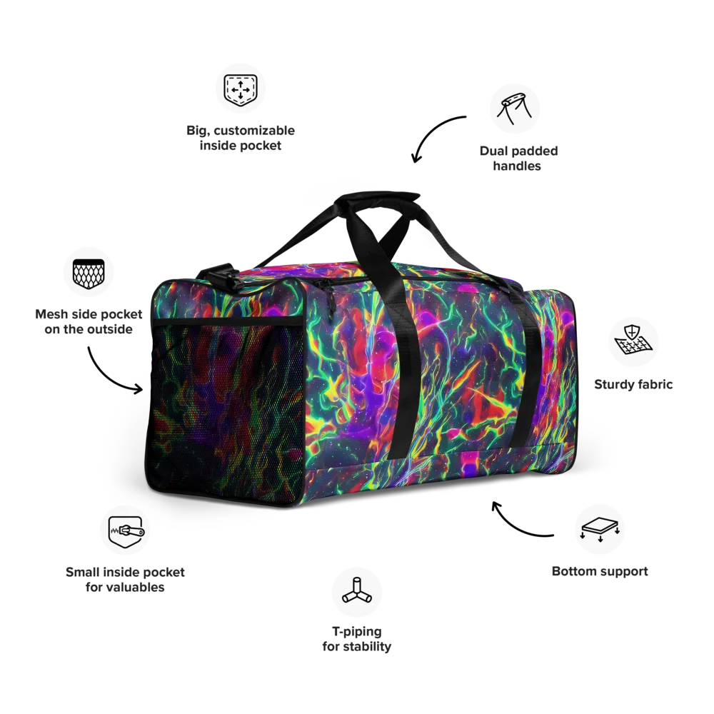 Twin Pines on Duffle Bag — Right Front