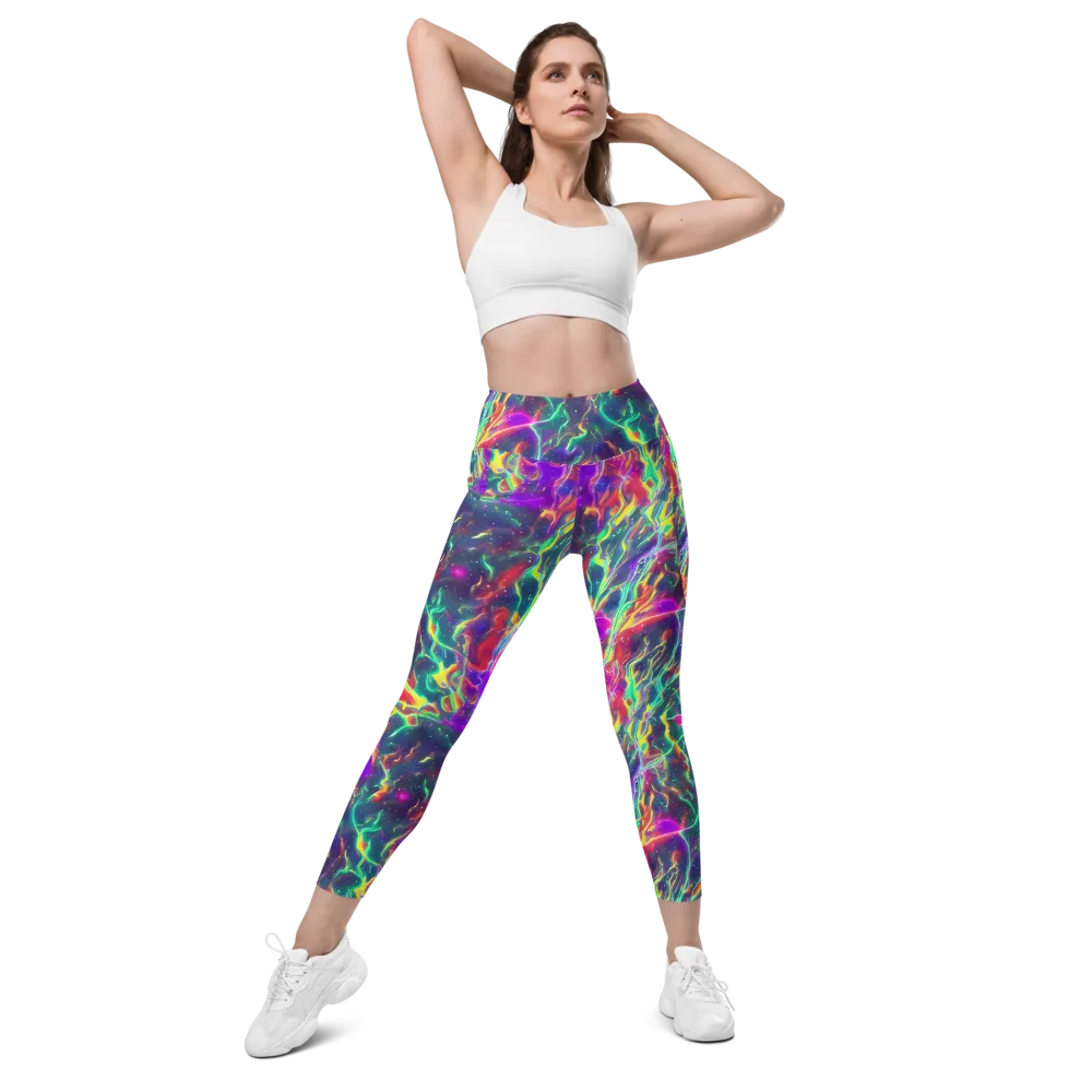 Twin Pines on Leggings with Pockets — Front