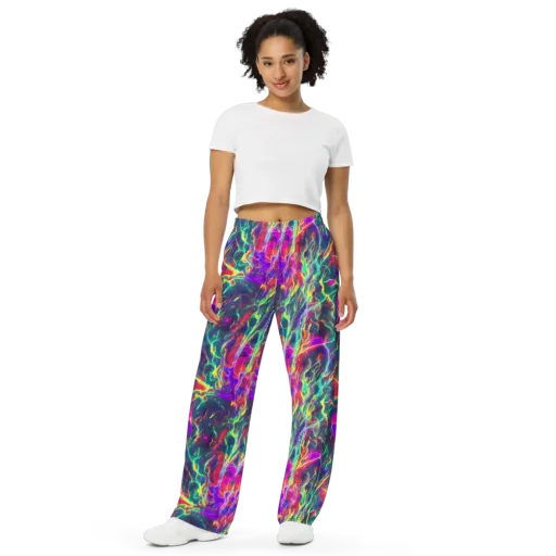Twin Pines on a Wide-Leg Pants